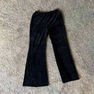 Vintage 50s • Black Flared Corduroy Pants